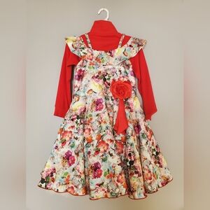 FALL SPECIAL Flower dress set for girls age ( 6/7)